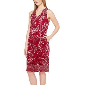 Lucky Brand Maroon Sleeveless Batik Dress Size XL